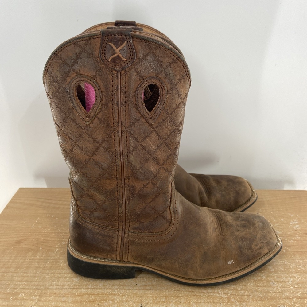 Twisted X Boots Youth Size 4 Leather Western Cowboys Boots